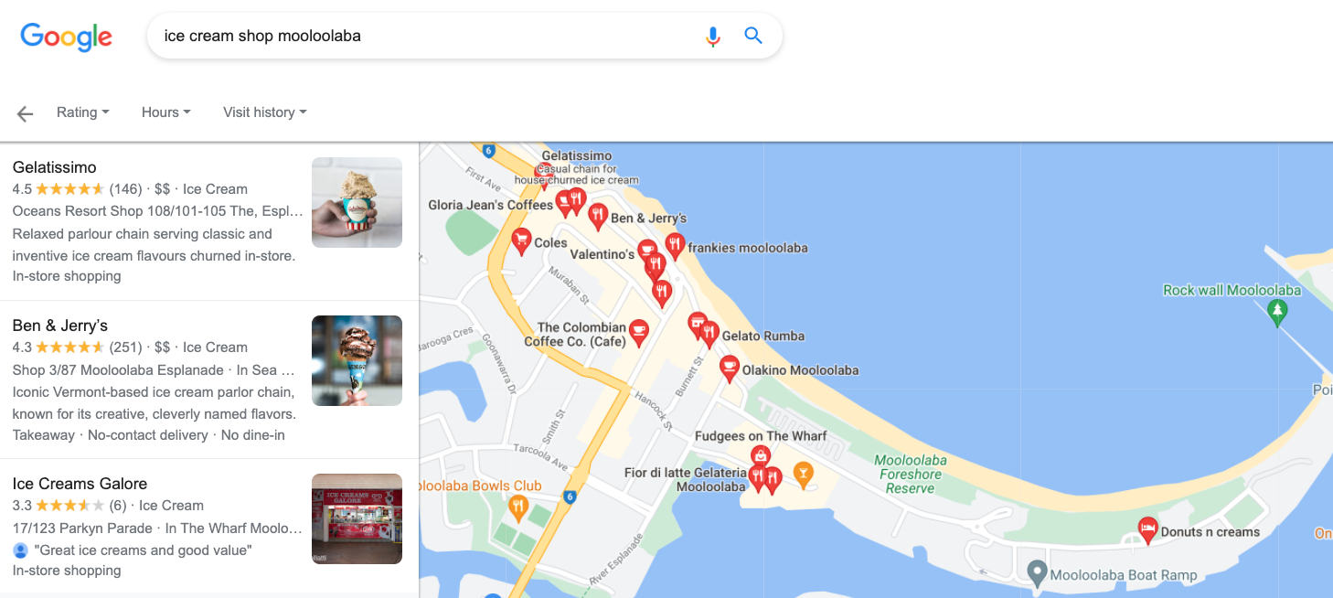Google Maps listings