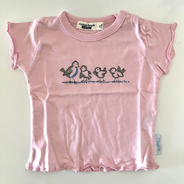 Organic Baby T-Shirt Pink 2-4 months