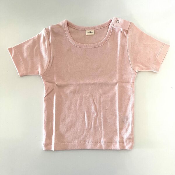 Organic Baby T-Shirt Pink 9-12 months